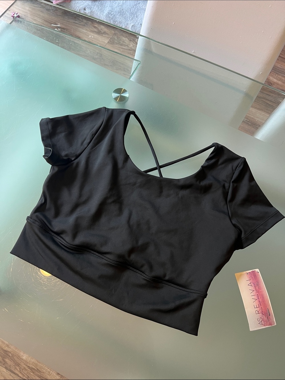 Altar’d State Crisscross Back Crop Top Athletic Sports  Activewear Top